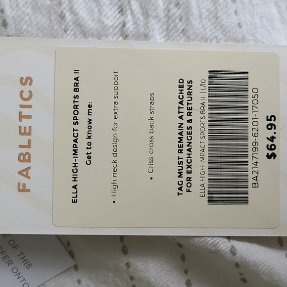 SOLD Fabletics Sports Bra - Picture 3 of 4